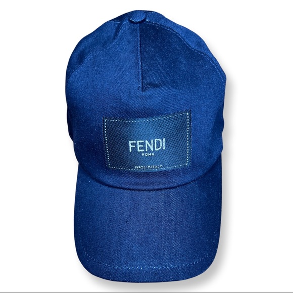 FENDI Denim Hat Fendi Kids Denim FF-pattern Bucket Hat FENDI Denim Hat Fendi Kids Denim FF-pattern Bucket Hat
